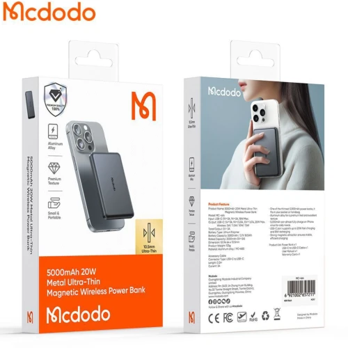 پاوربانک وایرلس مک دودو مدل MC464 ظرفیت 5000 میلی آمپر ساعت - Image 15