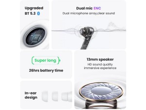 هدفون داخل گوش بی سیم یوسامز مدل XD19 - Image 9