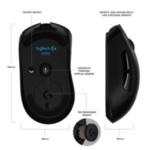 ماوس گیمینگ بی سیم لاجیتک مدل G703 LIGHTSPEED - Image 4