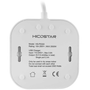 چند راهی برق 8 سوکت USB و دو Type-C هایکواستار مدل HSPS322 - Image 2