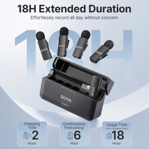 میکروفون یقه ای بی سیم بویا مدل V4U رابط Type C - Image 2