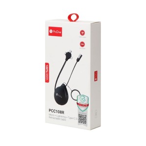 کابل جمعشونده USB به Type-C ، lightning و micro-USB پرووان مدل PCC108R یک متری - Image 4