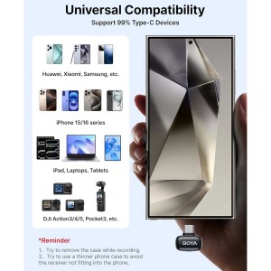 میکروفون یقه ای دو کاربره بویا مدل BOYA MINI2 01 COMBO رابط Type C و LIGHTNING - Image 6